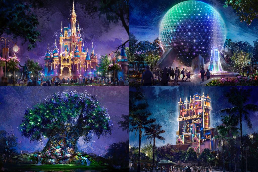 50 anos da Walt Disney World - Beacons Of Magic Shine - Crédito Disney